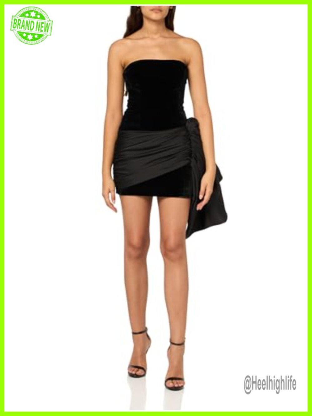 Sleeveless Draped Mini Velvet Bodycon Dress
